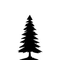silhouette tree line drawing, graphics tree elements outline symbol for architecture and landscape design drawing. vector