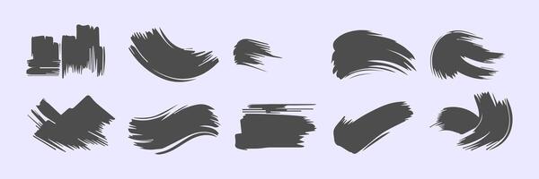 Paint brush stroke, ink splatter and artistic design elements. Dirty watercolor texture, box, frame, grunge background, splash or creative shape for social media. Abstract drawing. vector