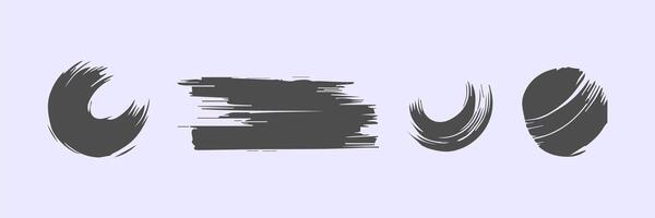 Paint brush stroke, ink splatter and artistic design elements. Dirty watercolor texture, box, frame, grunge background, splash or creative shape for social media. Abstract drawing. vector