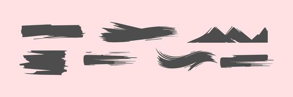 Paint brush stroke, ink splatter and artistic design elements. Dirty watercolor texture, box, frame, grunge background, splash or creative shape for social media. Abstract drawing. vector