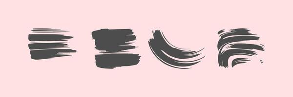 Paint brush stroke, ink splatter and artistic design elements. Dirty watercolor texture, box, frame, grunge background, splash or creative shape for social media. Abstract drawing. vector