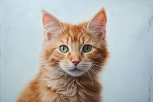 Hyper-Realistic Cat with Ample Copy Space in the Gentle Light of Day photo