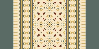Bukhara pattern Seamless Mughal architecture Motif embroidery, Pixel Ikat embroidery Design for Print tie dyeing pillowcase sambal puri kurti mughal architecture vector
