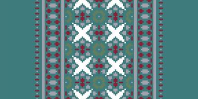 Bukhara pattern Seamless Scandinavian pattern Motif embroidery, Pixel Ikat embroidery Design for Print endless arabesque cloth dupatta shawl bandana print silk kurta men vector