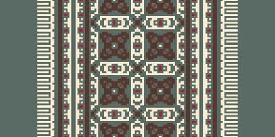 Bukhara pattern Seamless Mughal architecture Motif embroidery, Pixel Ikat embroidery Design for Print egyptian pattern tibetan mandala bandanna vector