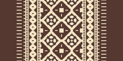Bukhara pattern Seamless Scandinavian pattern Motif embroidery, Pixel Ikat embroidery Design for Print Texture fabric saree sari carpet. kurta patola saree vector