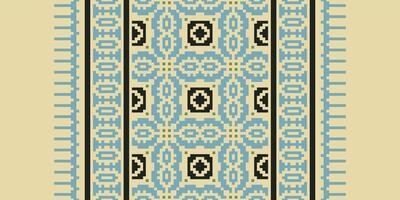 Bukhara pattern Seamless Scandinavian pattern Motif embroidery, Pixel Ikat embroidery Design for Print tie dyeing pillowcase sambal puri kurti mughal architecture vector
