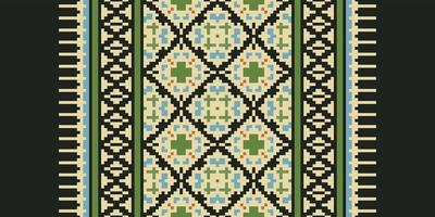 Bukhara pattern Seamless Scandinavian pattern Motif embroidery, Pixel Ikat embroidery Design for Print indigenous art aboriginal art pattern floral kurti mughal border vector