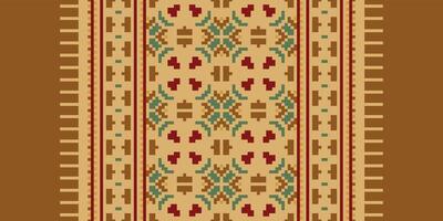 Bukhara pattern Seamless Scandinavian pattern Motif embroidery, Pixel Ikat embroidery Design for Print pattern vintage flower folk navajo patchwork pattern vector