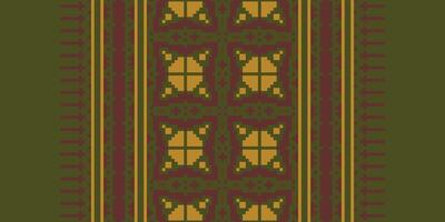 Silk fabric Patola sari Pattern Seamless Native American, Motif embroidery, Pixel Ikat embroidery Design for Print Texture fabric saree sari carpet. kurta patola saree vector