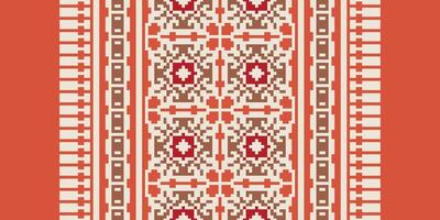 Fashion pattern Seamless Bandana print silk Motif embroidery, Pixel Ikat embroidery Design for Print tie dyeing pillowcase sambal puri kurti mughal architecture vector