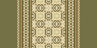 Fashion pattern Seamless Australian aboriginal pattern Motif embroidery, Pixel Ikat embroidery Design for Print Texture fabric saree sari carpet. kurta patola saree vector