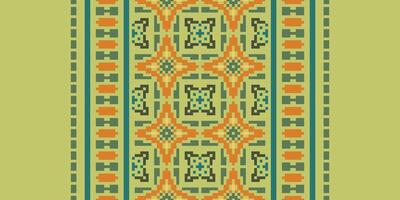 Fashion pattern Seamless Mughal architecture Motif embroidery, Pixel Ikat embroidery Design for Print scarf hijab pattern kerchief Pixel Ikat Silk kurti model mughal patterns vector