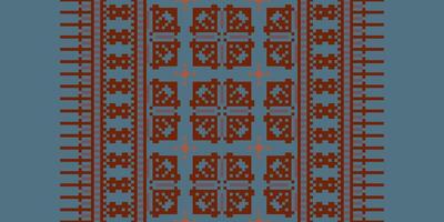 Fashion pattern Seamless Mughal architecture Motif embroidery, Pixel Ikat embroidery Design for Print Texture fabric saree sari carpet. kurta patola saree vector