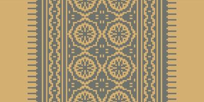Fashion pattern Seamless Mughal architecture Motif embroidery, Pixel Ikat embroidery Design for Print scandinavian pattern saree ethnic nativity gypsy pattern vector