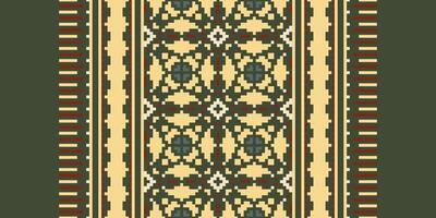 Fashion pattern Seamless Scandinavian pattern Motif embroidery, Pixel Ikat embroidery Design for Print kurta pattern mughal motifs tapestry pattern floral repeat vector