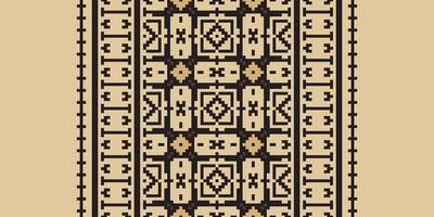Fashion pattern Seamless Scandinavian pattern Motif embroidery, Pixel Ikat embroidery Design for Print endless arabesque cloth dupatta shawl bandana print silk kurta men vector