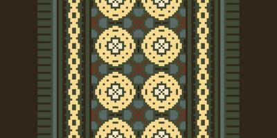 Fashion pattern Seamless Scandinavian pattern Motif embroidery, Pixel Ikat embroidery Design for Print jacquard slavic pattern folklore pattern kente arabesque vector