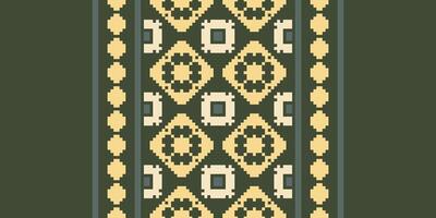 Fashion pattern Seamless Scandinavian pattern Motif embroidery, Pixel Ikat embroidery Design for Print pattern vintage flower folk navajo patchwork pattern vector