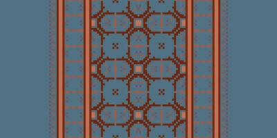 Silk fabric Patola sari Pattern Seamless Native American, Motif embroidery, Pixel Ikat embroidery Design for Print kurta pattern mughal motifs tapestry pattern floral repeat vector
