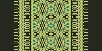 Tissue Dupatta Seamless Native American, Motif embroidery, Pixel Ikat embroidery Design for Print scarf hijab pattern kerchief Pixel Ikat Silk kurti model mughal patterns vector