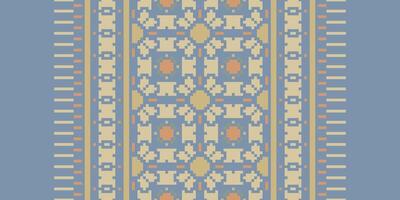 Tissue Dupatta Seamless Bandana print silk Motif embroidery, Pixel Ikat embroidery Design for Print scarf hijab pattern kerchief Pixel Ikat Silk kurti model mughal patterns vector