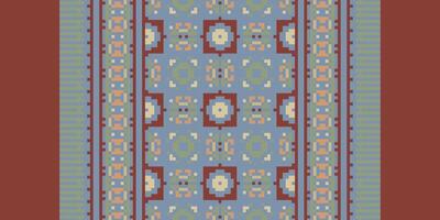 Tissue Dupatta Seamless Bandana print silk Motif embroidery, Pixel Ikat embroidery Design for Print australian curtain pattern geometric pillow model kurti mughal flowers vector