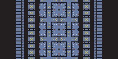 Tissue Dupatta Seamless Australian aboriginal pattern Motif embroidery, Pixel Ikat embroidery Design for Print australian curtain pattern geometric pillow model kurti mughal flowers vector