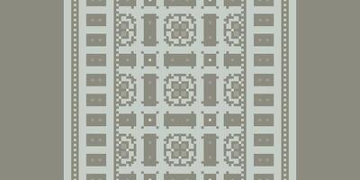 Tissue Dupatta Seamless Australian aboriginal pattern Motif embroidery, Pixel Ikat embroidery Design for Print Texture fabric saree sari carpet. kurta patola saree vector