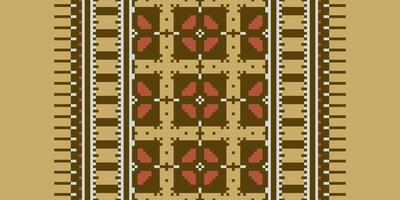Tissue Dupatta Seamless Australian aboriginal pattern Motif embroidery, Pixel Ikat embroidery Design for Print scandinavian pattern saree ethnic nativity gypsy pattern vector