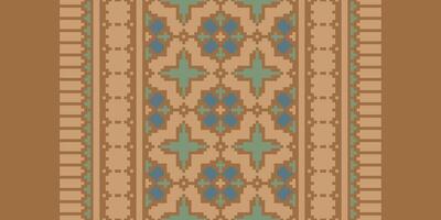 Tissue Dupatta Seamless Mughal architecture Motif embroidery, Pixel Ikat embroidery Design for Print australian curtain pattern geometric pillow model kurti mughal flowers vector
