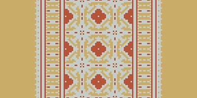 Tissue Dupatta Seamless Australian aboriginal pattern Motif embroidery, Pixel Ikat embroidery Design for Print scandinavian pattern saree ethnic nativity gypsy pattern vector