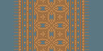 Tissue Dupatta Seamless Mughal architecture Motif embroidery, Pixel Ikat embroidery Design for Print indigenous art aboriginal art pattern floral kurti mughal border vector