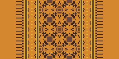 Tissue Dupatta Seamless Scandinavian pattern Motif embroidery, Pixel Ikat embroidery Design for Print scarf hijab pattern kerchief Pixel Ikat Silk kurti model mughal patterns vector