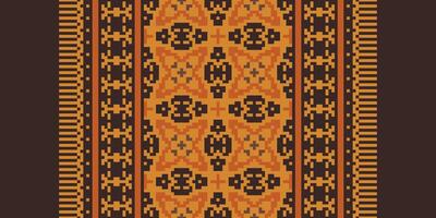 Tissue Dupatta Seamless Scandinavian pattern Motif embroidery, Pixel Ikat embroidery Design for Print vyshyvanka placemat quilt sarong sarong beach kurtis Indian motifs vector