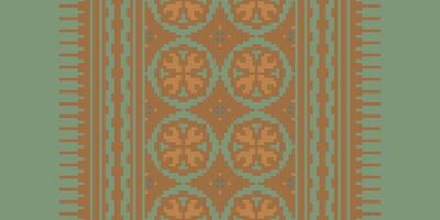 Tissue Dupatta Seamless Mughal architecture Motif embroidery, Pixel Ikat embroidery Design for Print kurta pattern mughal motifs tapestry pattern floral repeat vector