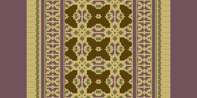 Tissue Dupatta Seamless Scandinavian pattern Motif embroidery, Pixel Ikat embroidery Design for Print pattern vintage flower folk navajo patchwork pattern vector