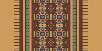 Peruvian pattern Seamless Bandana print silk Motif embroidery, Pixel Ikat embroidery Design for Print scandinavian pattern saree ethnic nativity gypsy pattern vector