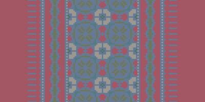 Peruvian pattern Seamless Mughal architecture Motif embroidery, Pixel Ikat embroidery Design for Print scarf hijab pattern kerchief Pixel Ikat Silk kurti model mughal patterns vector