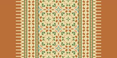 Peruvian pattern Seamless Mughal architecture Motif embroidery, Pixel Ikat embroidery Design for Print tie dyeing pillowcase sambal puri kurti mughal architecture vector