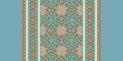 Peruvian pattern Seamless Mughal architecture Motif embroidery, Pixel Ikat embroidery Design for Print scandinavian pattern saree ethnic nativity gypsy pattern vector