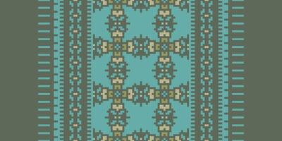 Peruvian pattern Seamless Mughal architecture Motif embroidery, Pixel Ikat embroidery Design for Print scandinavian pattern saree ethnic nativity gypsy pattern vector