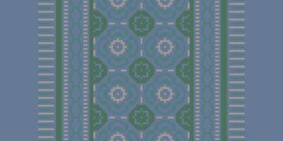 Peruvian pattern Seamless Mughal architecture Motif embroidery, Pixel Ikat embroidery Design for Print indonesian batik motif embroidery native american kurta mughal design vector