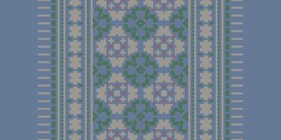 Peruvian pattern Seamless Mughal architecture Motif embroidery, Pixel Ikat embroidery Design for Print vyshyvanka placemat quilt sarong sarong beach kurtis Indian motifs vector