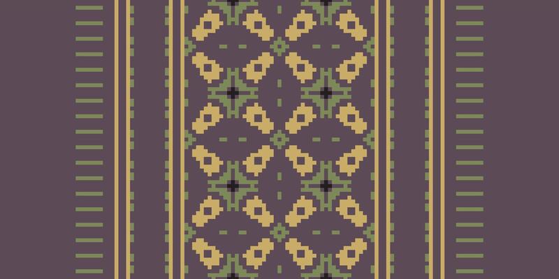 Silk fabric Patola sari Pattern Seamless Bandana print silk Motif embroidery, Pixel Ikat embroidery Design for Print indigenous art aboriginal art pattern floral kurti mughal border