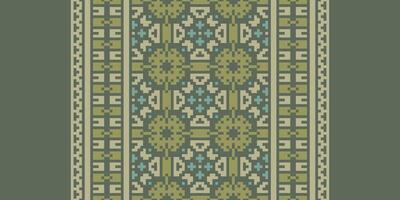 Peruvian pattern Seamless Scandinavian pattern Motif embroidery, Pixel Ikat embroidery Design for Print Texture fabric saree sari carpet. kurta patola saree vector