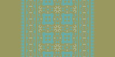 Peruvian pattern Seamless Scandinavian pattern Motif embroidery, Pixel Ikat embroidery Design for Print endless arabesque cloth dupatta shawl bandana print silk kurta men vector