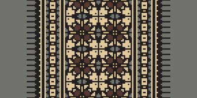 Silk fabric Patola sari Pattern Seamless Bandana print silk Motif embroidery, Pixel Ikat embroidery Design for Print kurta pattern mughal motifs tapestry pattern floral repeat vector