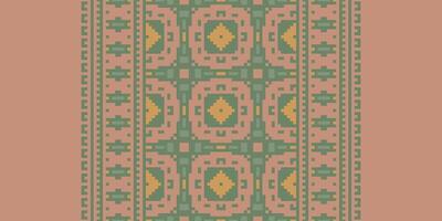 Patola sari Seamless Bandana print silk Motif embroidery, Pixel Ikat embroidery Design for Print kurta pattern mughal motifs tapestry pattern floral repeat vector