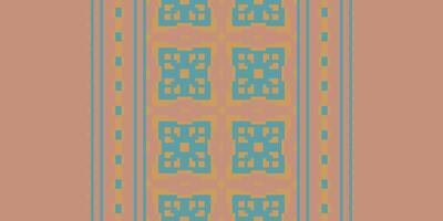Patola sari Seamless Bandana print silk Motif embroidery, Pixel Ikat embroidery Design for Print indigenous art aboriginal art pattern floral kurti mughal border vector